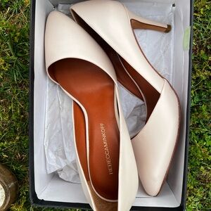 Rebecca Minkoff Cream Pointed-Toe Heels
